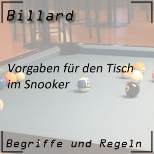 Snookertisch und seine Dimensionen