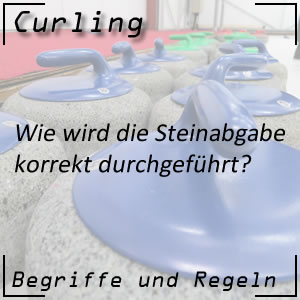 Steinabgabe im Curling