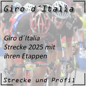 Giro d´Italia Streckenverlauf