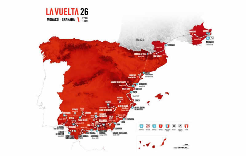 Streckenverlauf Vuelta 2026