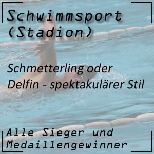 Schwimmstil Schmetterling oder Delfin