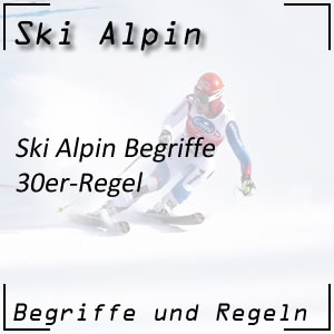 Ski Alpin Begriffe 30er-Regel