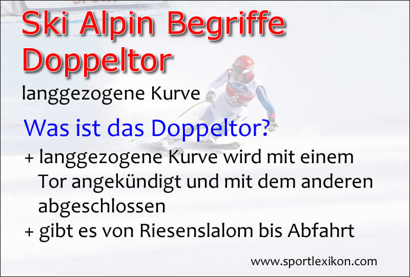 Doppeltor im alpinen Skirennen