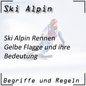 Ski Alpin Gelbe Flagge