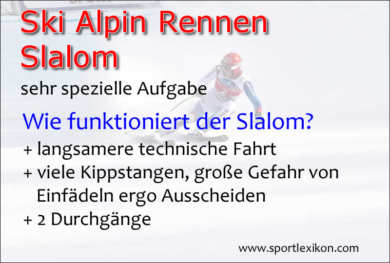 Slalom im Ski Alpin