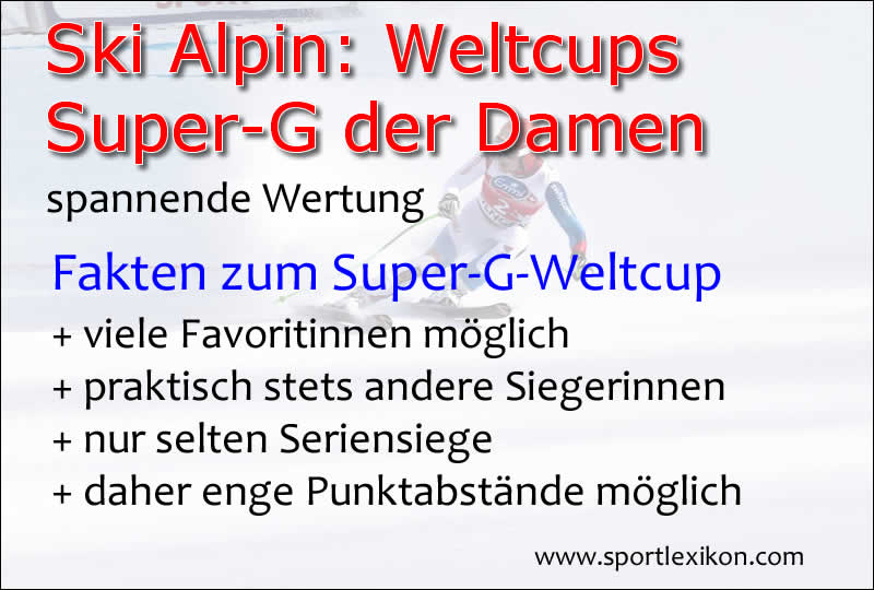 Super-G-Weltcup der Damen im Ski Alpin