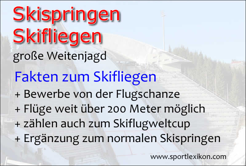 Skifliegen von der Skiflugschanze