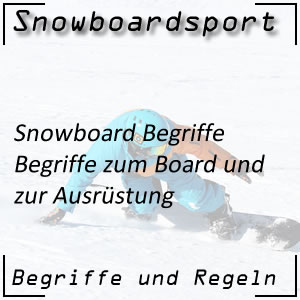 Snowboardbegriffe über das Board