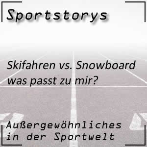 Skifahren vs. Snowboarden