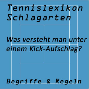 Kick-Aufschlag im Tennisspiel