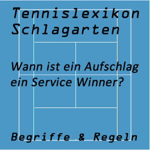 Service Winner im Tennisspiel