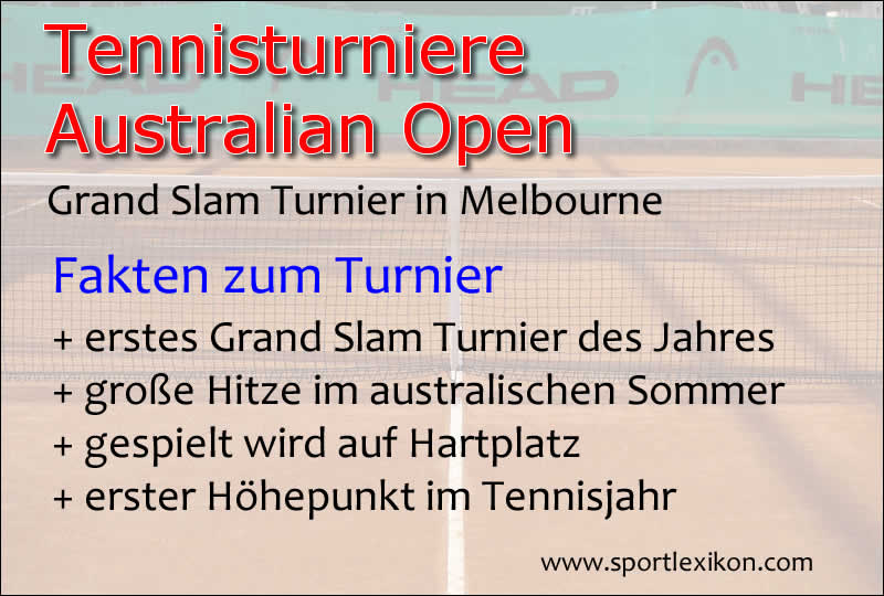 Australian Open Tennisturnier in Melbourne