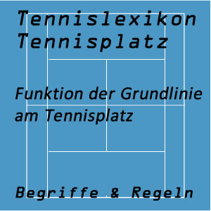 Grundlinien am Tennisplatz