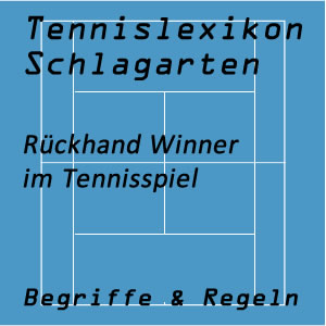 Rückhand Winner im Tennisspiel