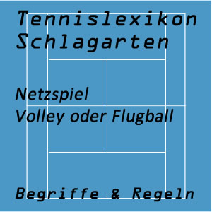 Volley oder Flugball im Tennisspiel