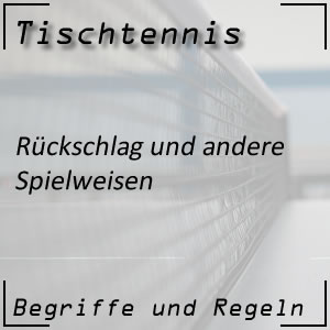 Tischtennis Rückschlag