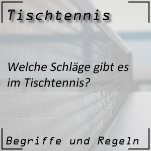 Tischtennis Schläge Schlagarten