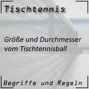 Tischtennisball Dimensionen