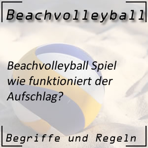 Beachvolleyball Aufschlag oder Service