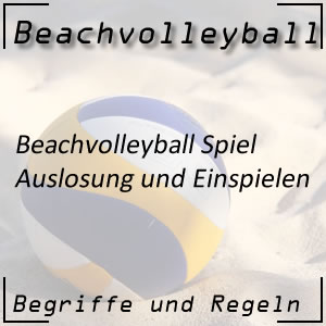 Beachvolleyball Auslosung und Einspielen