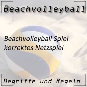 Beachvolleyball Netzspiel