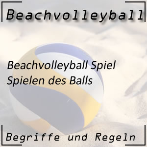 Beachvolleyball Spielen des Balls