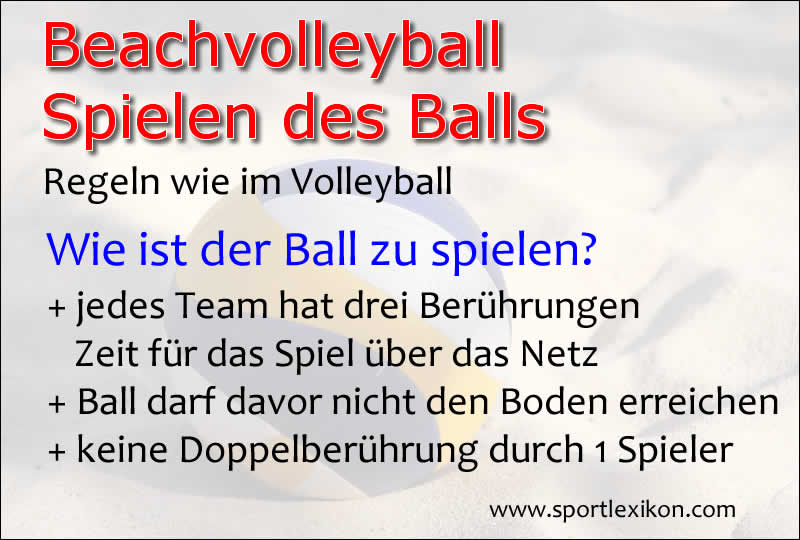 Spielen des Balls im Beachvolleyball