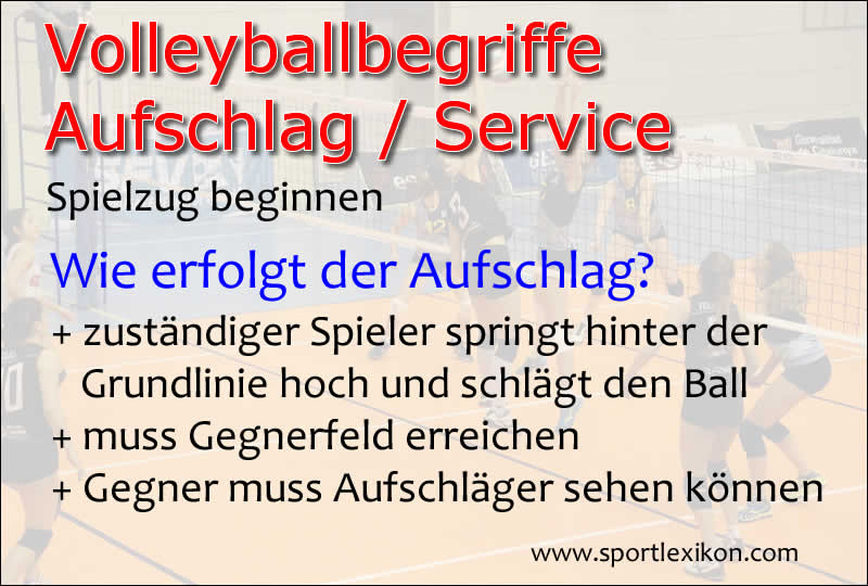 Aufschlag oder Service im Volleyball