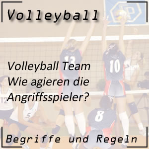 Volleyball Mannschaft Angriffsspieler