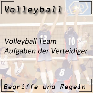 Volleyball Mannschaft Verteidiger