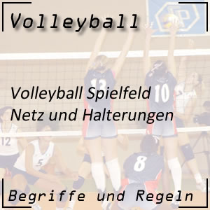 Volleyball Spielfeld Netz