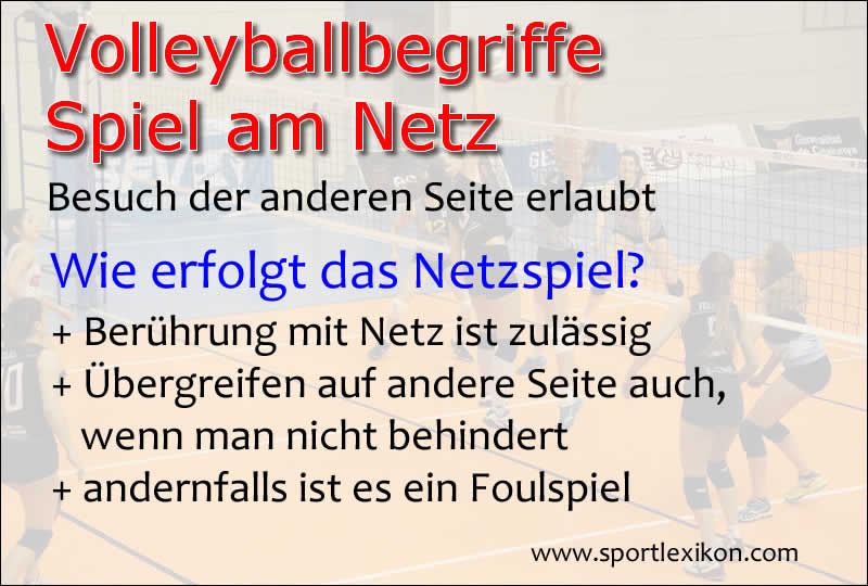 Spielregeln bei Spiel am Netz im Volleyball