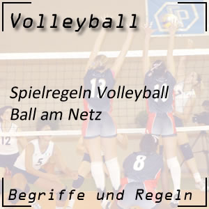 Volleyball Regeln Ball am Netz