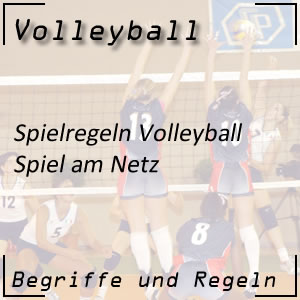 Volleyball Regeln Spiel am Netz