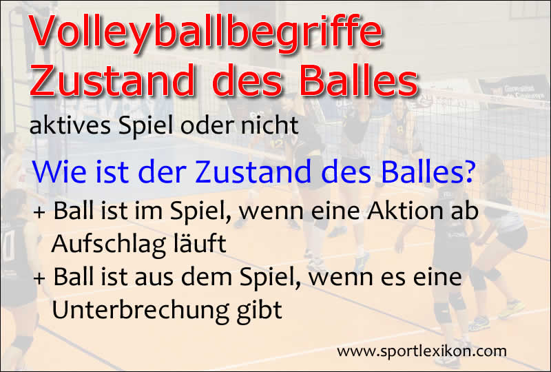 Spielregeln bei Zustand des Balles im Volleyball
