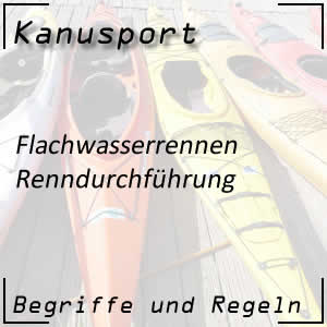 Renndurchführung im Kanu Flachwasserrennen